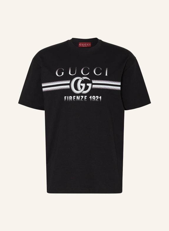 GUCCI Tričko ČERNÁ/ BÍLÁ