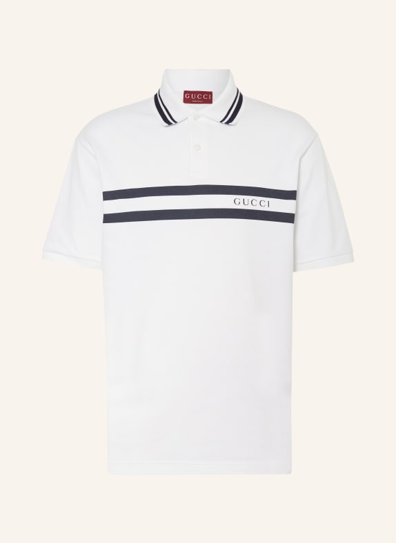 GUCCI Piqué polo shirt WHITE