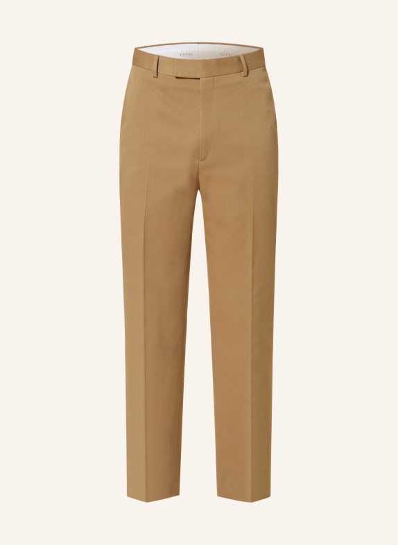 GUCCI Chino kalhoty Regular Fit VELBLOUDÍ