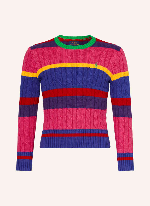 Wie kann ich Artikel zurücksenden Pullover PINK/ DUNKELBLAU/ NEONROT