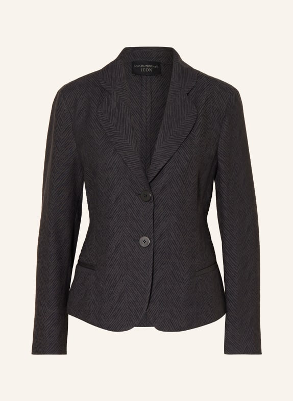 EMPORIO ARMANI Jacquard blazer GRAY/ DARK GRAY