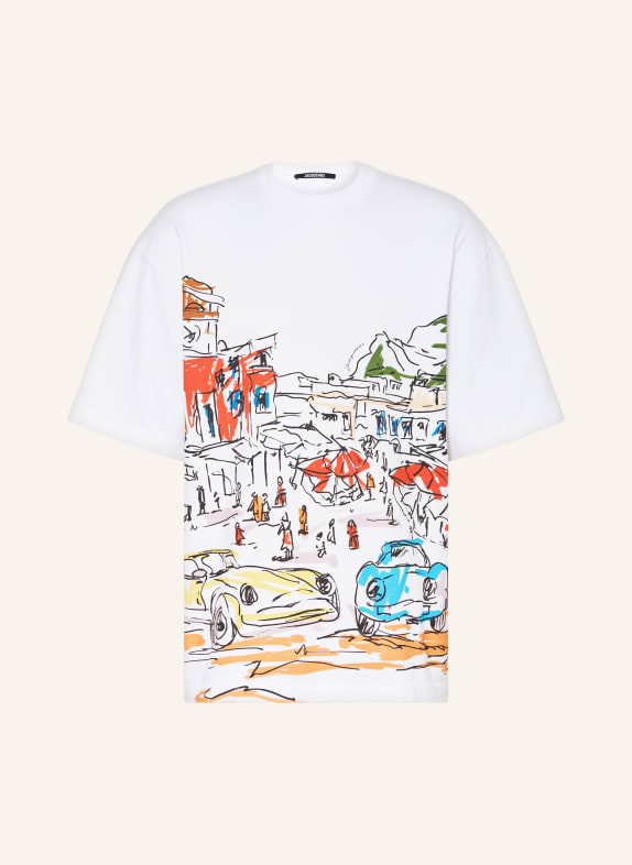 JACQUEMUS T-Shirt LE TSHIRT LARGO WEISS/ ROT/ SCHWARZ