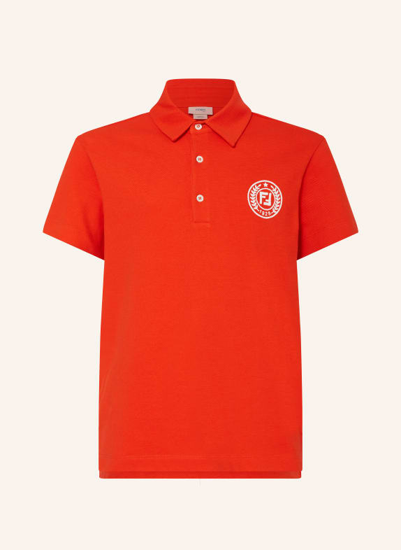 FENDI Piqué-Poloshirt ROT