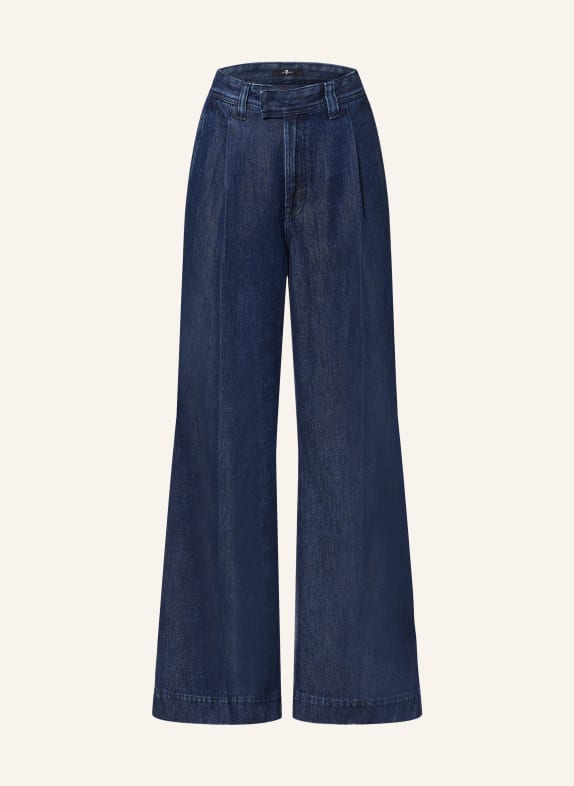 7 for all mankind Jeansy straight PLEATED TROUSERS DARK BLUE
