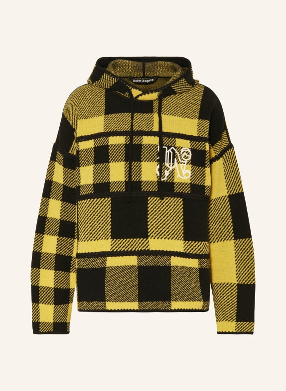 Palm Angels Knit hoodie YELLOW/ BLACK