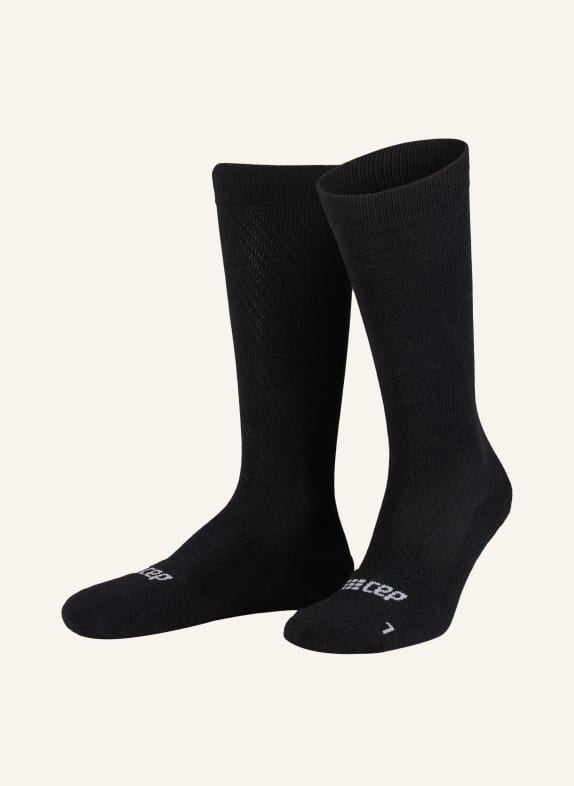 cep Socken FLIGHT COMPRESSION mit Merinowolle 301 Black