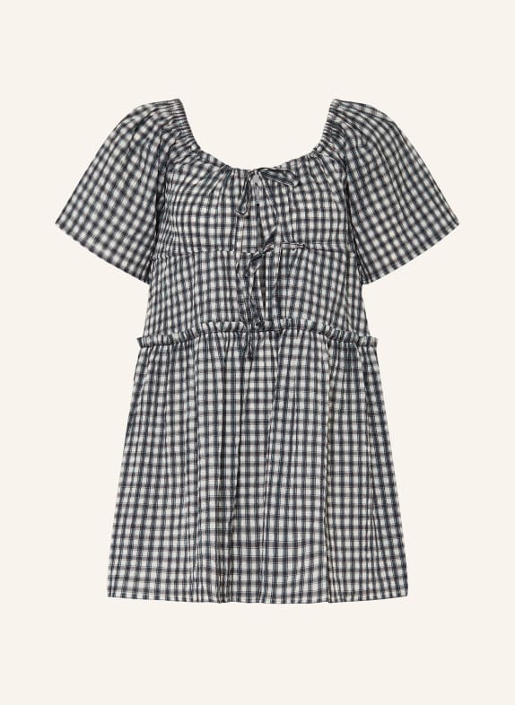 GANNI Kleid SCHWARZ/ WEISS