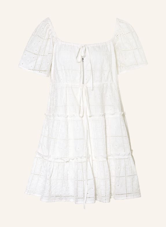 GANNI Dress with broderie anglaise CREAM