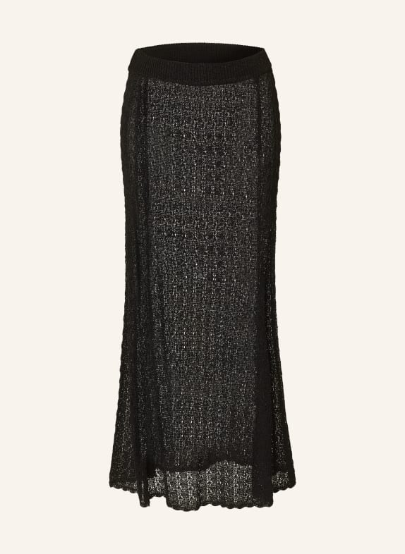 GANNI Knit skirt BLACK