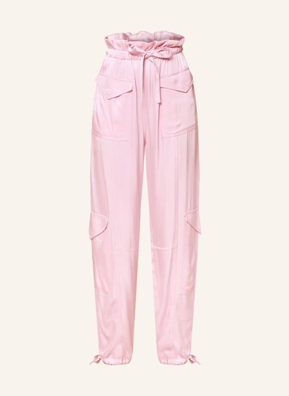 GANNI Cargohose aus Satin ROSA