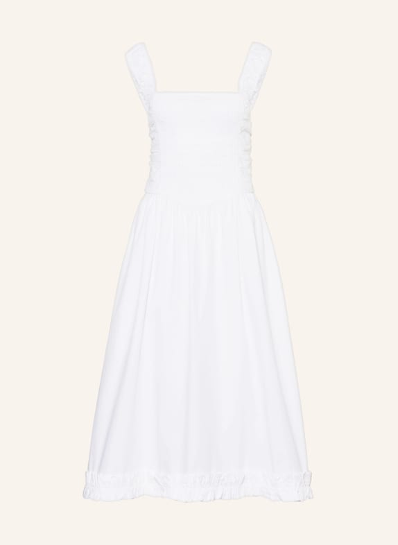 GANNI Kleid mit Rüschen WEISS