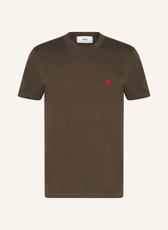 AMI PARIS T-shirt DARK BROWN