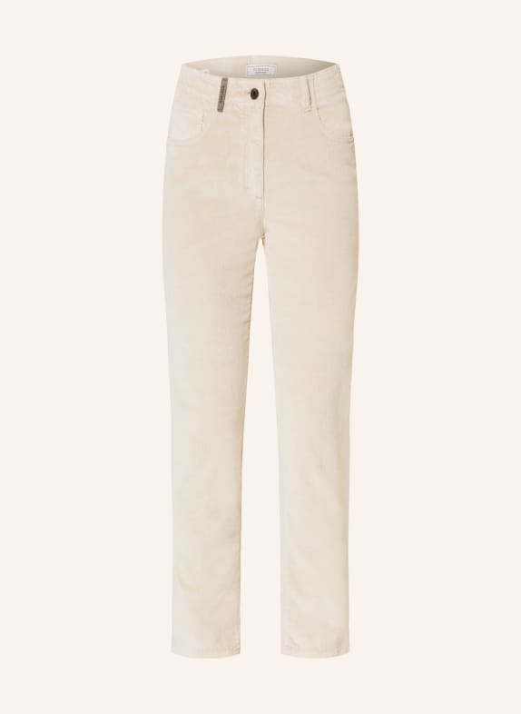 PESERICO Corduroy trousers CREAM