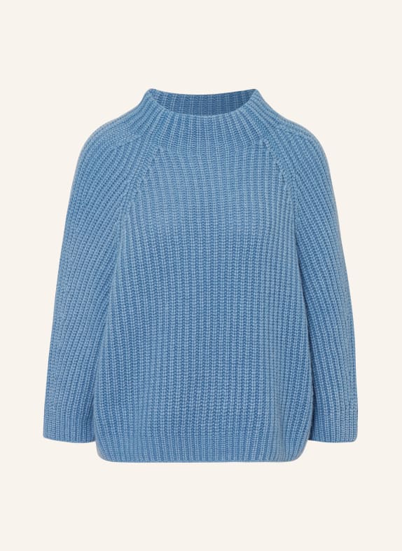 IRIS von ARNIM Cashmere sweater FALLOU with 3/4 sleeves BLUE