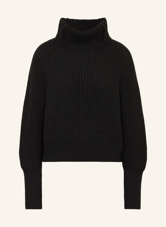 IRIS von ARNIM Turtleneck sweater CRYSTAL made of cashmere BLACK