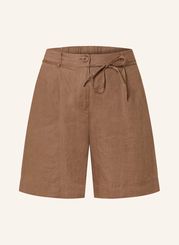 OPUS Linen shorts MARILLA BROWN