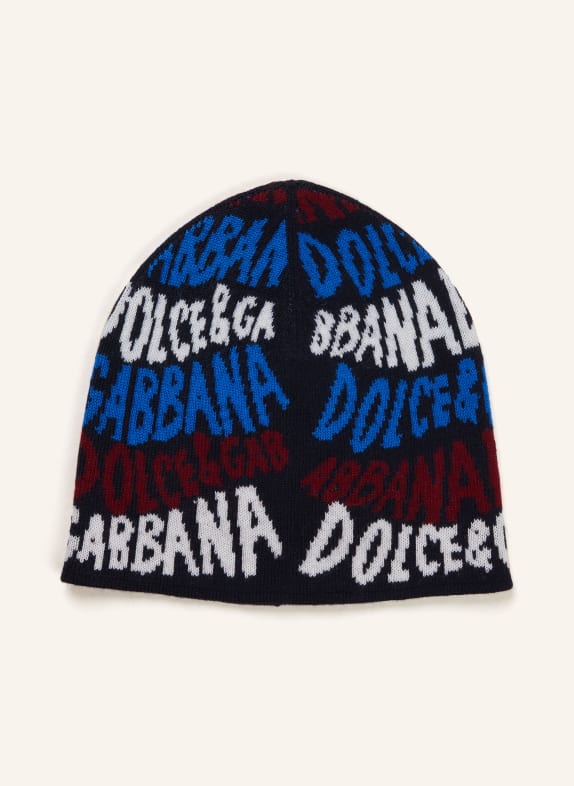 DOLCE & GABBANA Čepice TMAVĚ MODRÁ/ BÍLÁ/ TMAVĚ ČERVENÁ