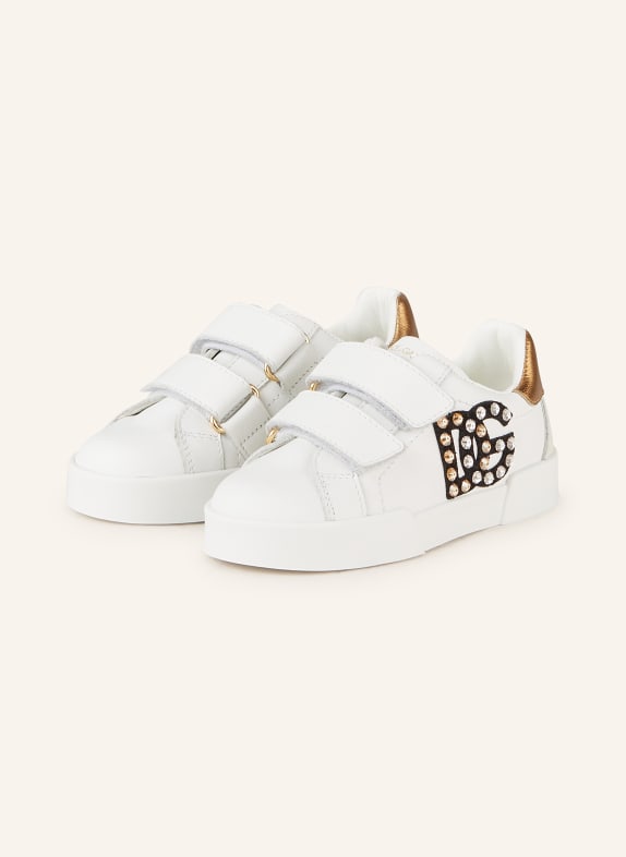 DOLCE & GABBANA Sneaker WEISS/ GOLD