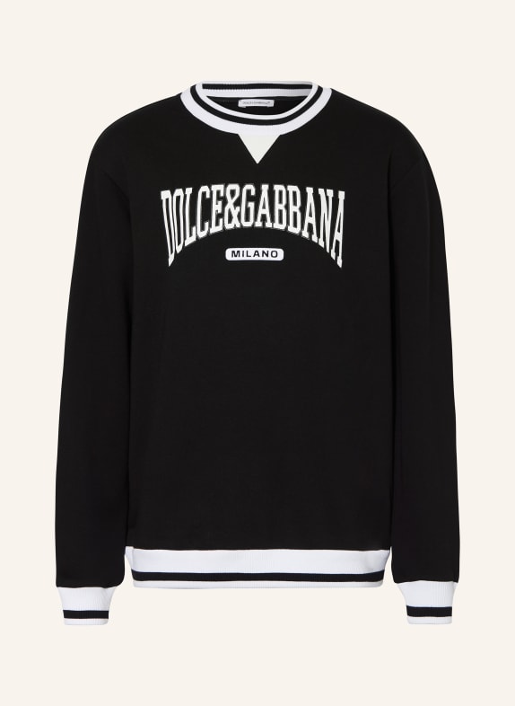 DOLCE & GABBANA Sweatshirt SCHWARZ/ WEISS