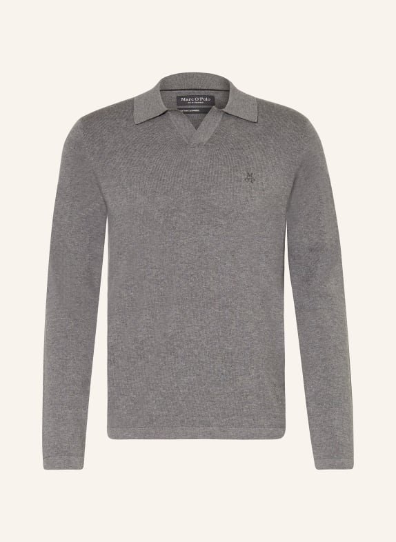 Marc O'Polo Strick-Poloshirt GRAU