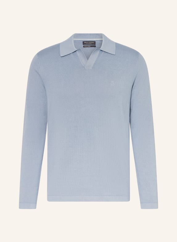 Marc O'Polo Knitted polo shirt BLUE GRAY