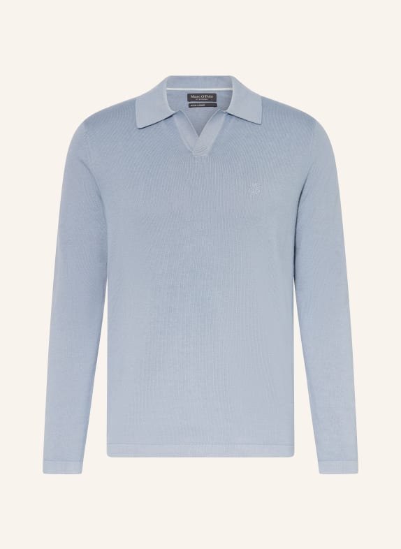 Marc O'Polo Strick-Poloshirt BLAUGRAU