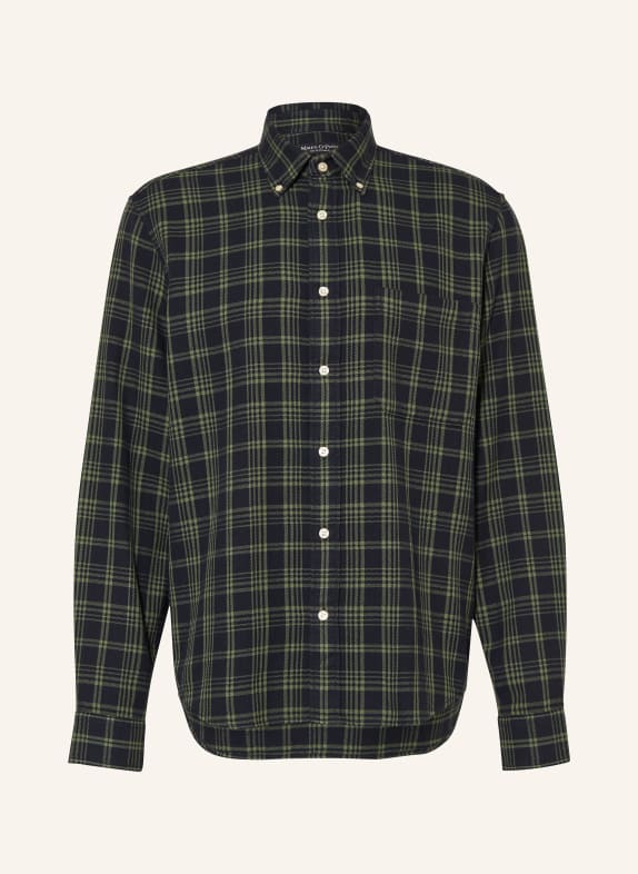 Marc O'Polo Flanellhemd Regular Fit DUNKELBLAU/ GRÜN