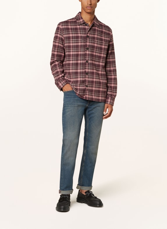 Marc O'Polo Flanell-overshirt ROSÉ / MØRKELILLA