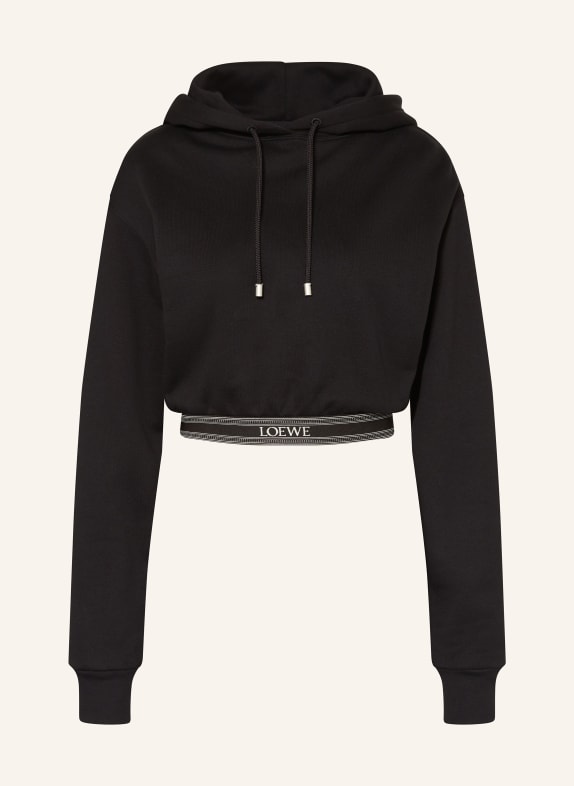 LOEWE Cropped hoodie BLACK