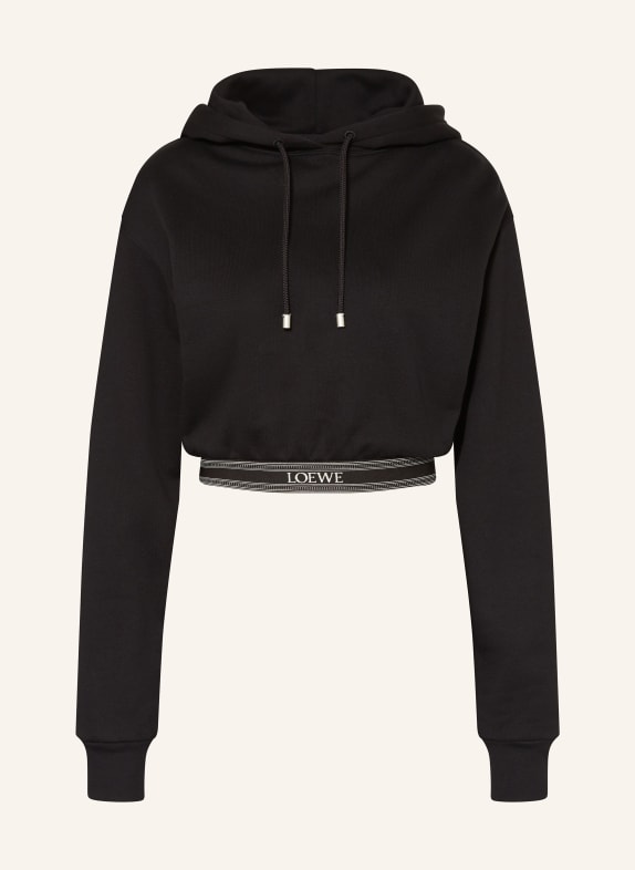 LOEWE Cropped-Hoodie SCHWARZ