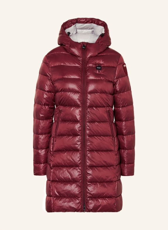 Blauer Steppmantel ADELAIDE DUNKELROT