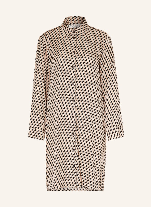 Marc O'Polo Play Hemdblusenkleid SCHWARZ/ WEISS/ BEIGE