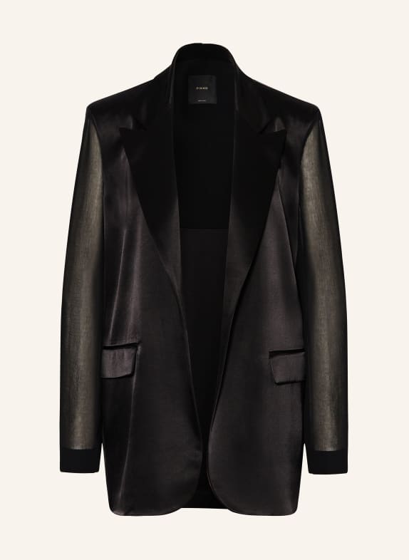 PINKO Longblazer aus Satin SCHWARZ