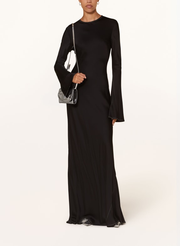 ROTATE Satin dress BLACK