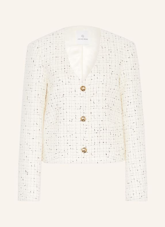 ANINE BING Bouclé jacket ANITTA with glitter thread white/black white/black