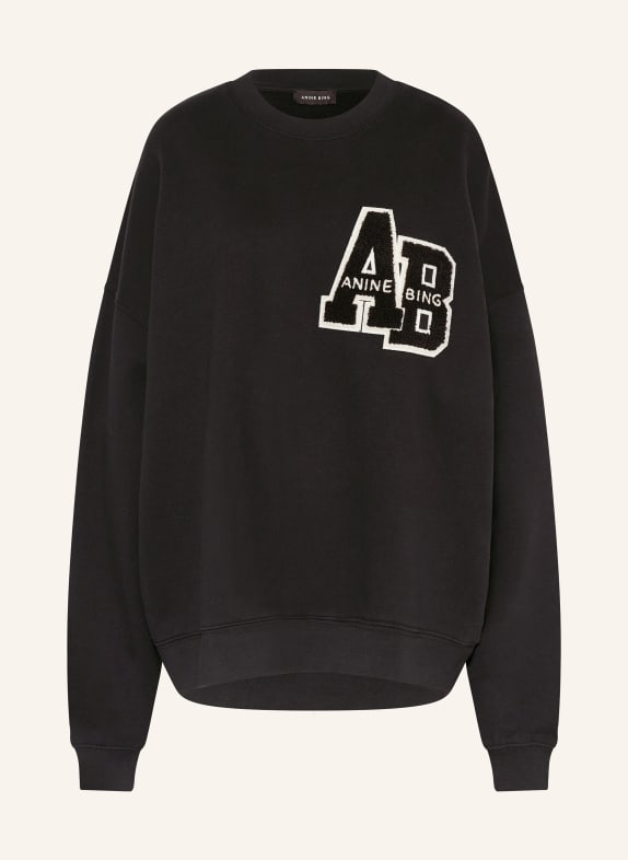 ANINE BING Sweatshirt MILES BLACK/ ECRU
