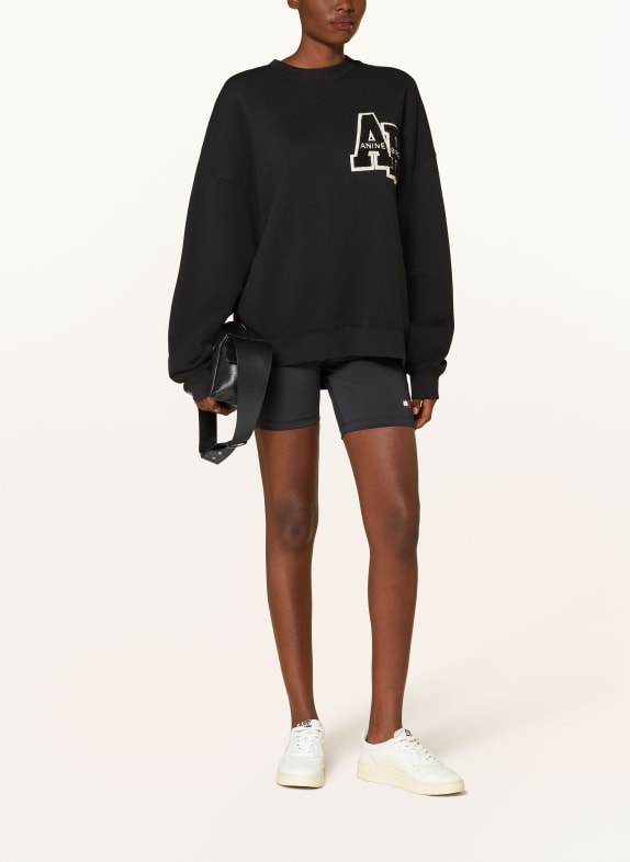 ANINE BING Sweatshirt MILES ZWART / ECRU
