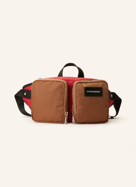 DSQUARED2 Waist bag LIGHT BROWN/ DARK RED