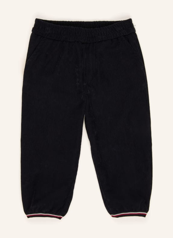 MONCLER enfant Cordhose im Joggingstil DUNKELBLAU