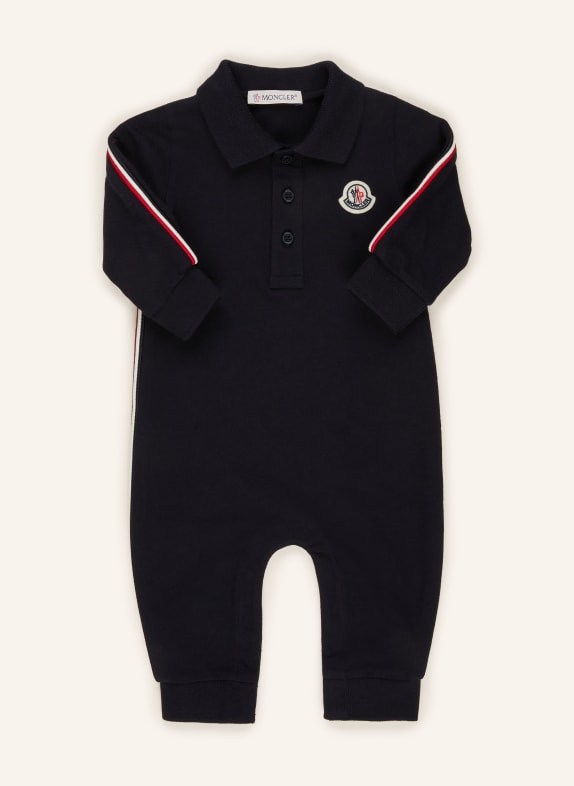 MONCLER enfant Piqué-Strampler DUNKELBLAU