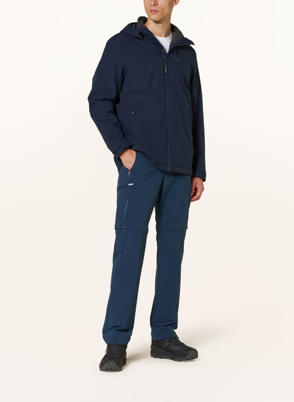 me°ru' 2-in-1-jas EKSJÖ DONKERBLAUW