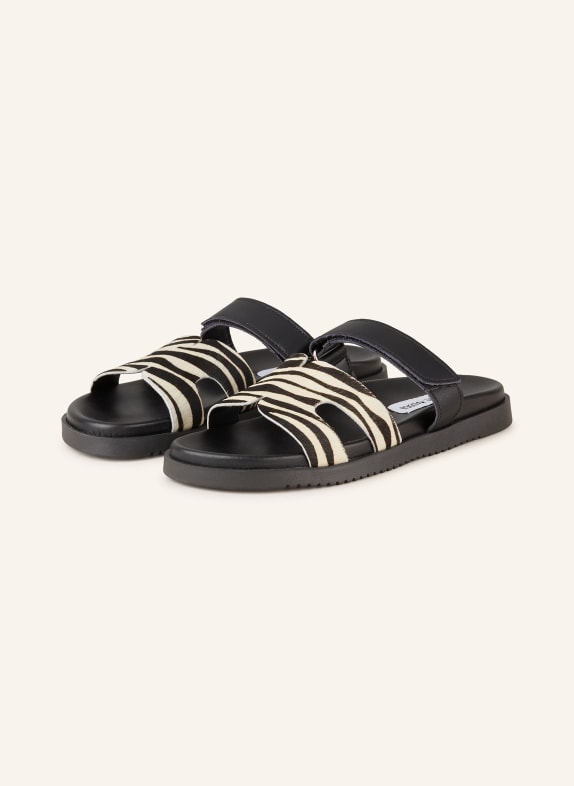 STEVE MADDEN Slides MISSILE BLACK/ ECRU