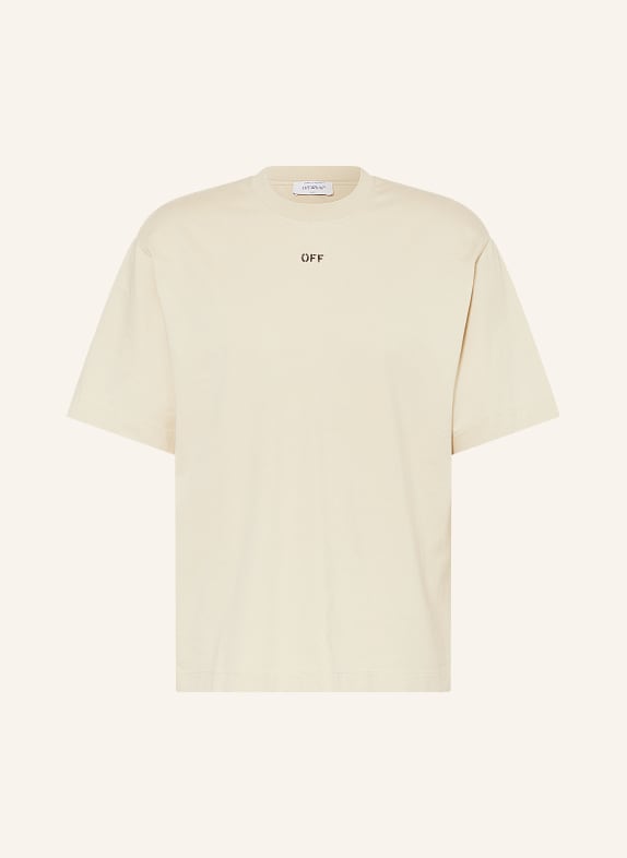 Off-White T-shirt OFF STAMP SKATE BEŻOWY