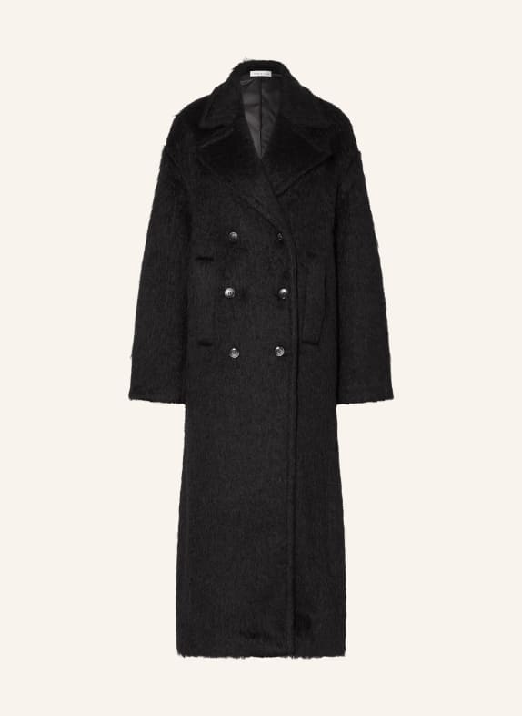 MRS & HUGS Coat with mohair BLACK