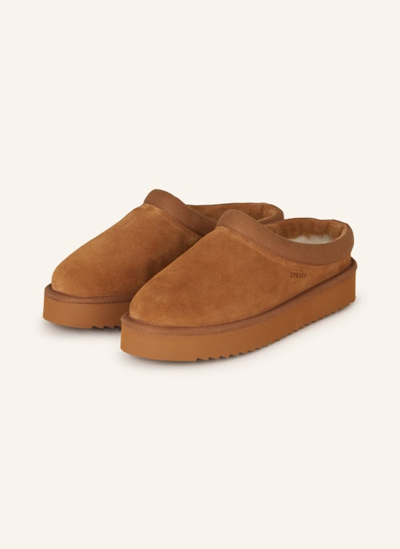 COPENHAGEN Platform mules CPH249 COGNAC