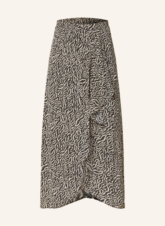 MARANT ÉTOILE Skirt VANILLE in wrap look BLACK/ BEIGE