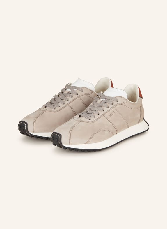 TOD'S Sneaker TAUPE/ ORANGE/ DUNKELROT