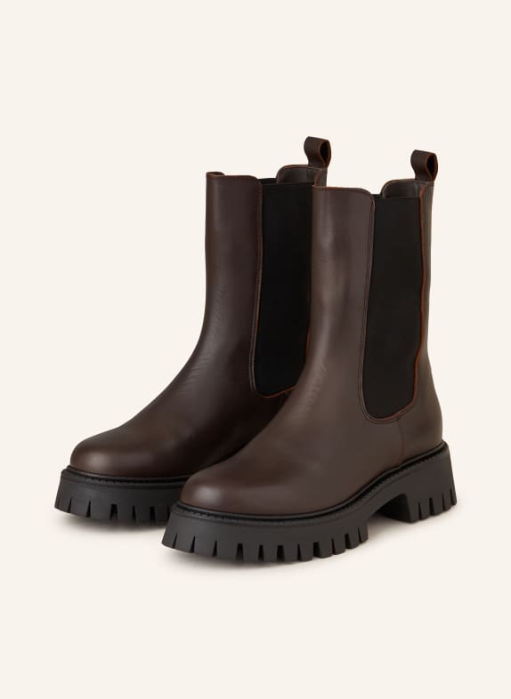 MRS & HUGS Chelsea boots DARK BROWN