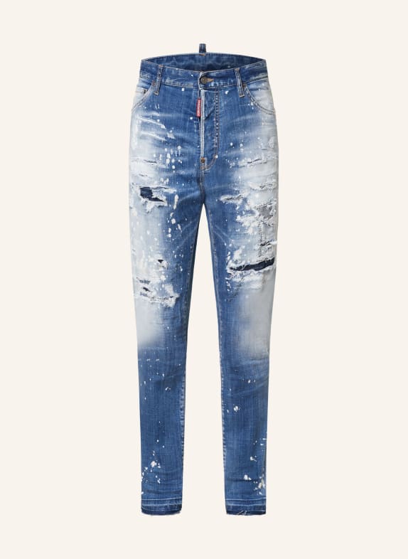 DSQUARED2 Destroyed jeans COOL GUY slim fit 470 NAVY BLUE