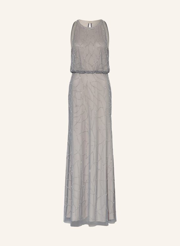 ADRIANNA PAPELL Abendkleid mit Pailletten TAUPE/ SILBER